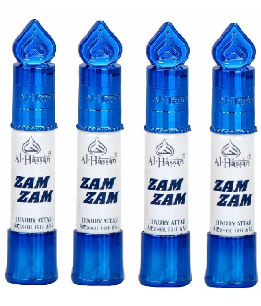     			Al - Hassan Zam Zam Attar For Women Alcohol-free ittar Roll on 6 ml (Pack of 4)