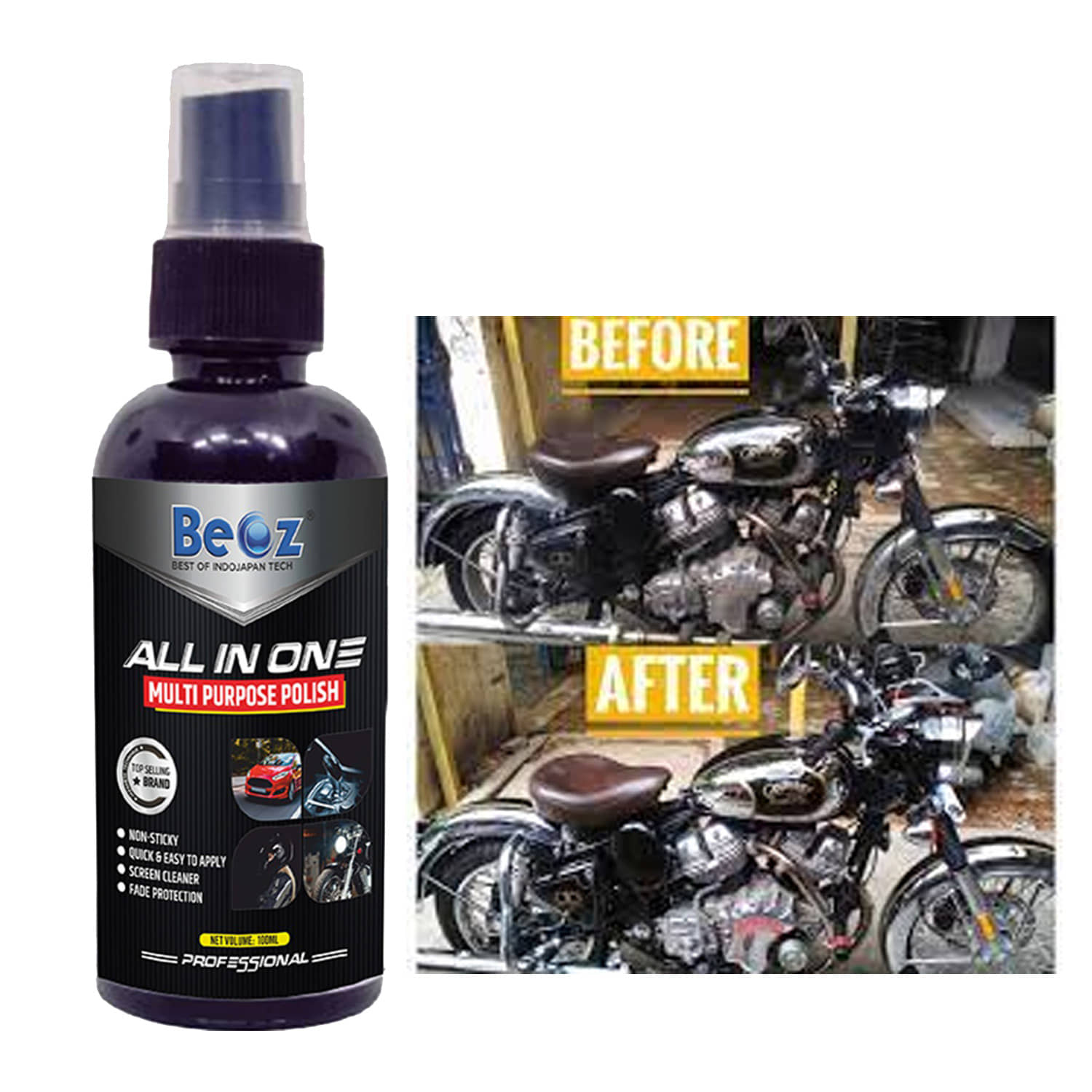 BEOZ - Heavy Cut Metal Polish For All Cars & Motorbikes ( Pack of 1 )