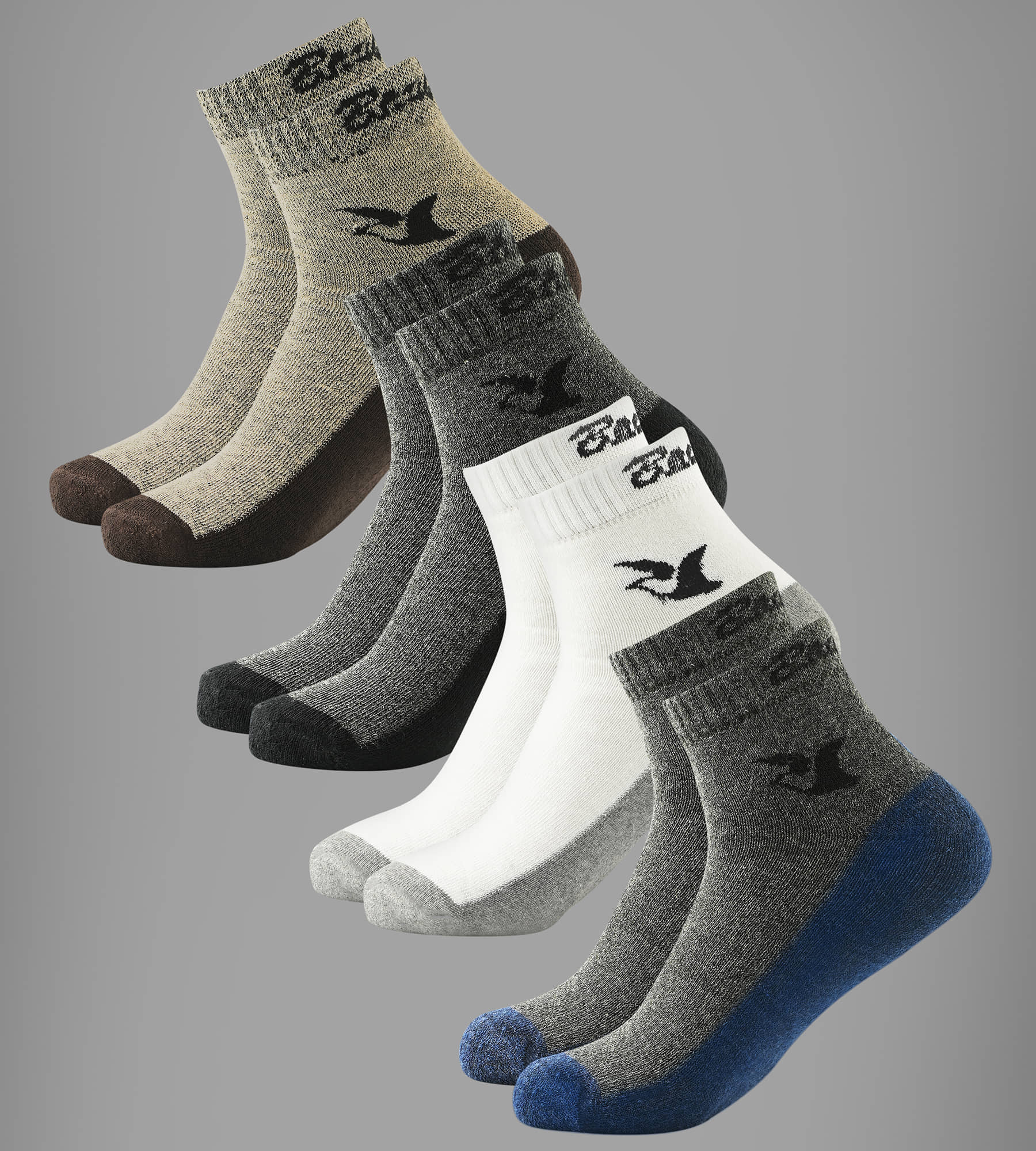 Brucella 100% Organic Cotton Men's Solid Multicolor Ankle Length Socks ( Pack of 4 ) - Socks | Buy online on ZillyBuy
