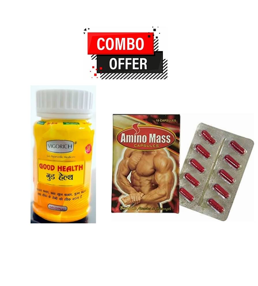 Dr. Chopra G&G Good Health Capsule 50no.s & Amino Mass Capsule 10 no.s Natural Pack of 2     			Dr. Chopra G&G Good Health Capsule 50no.s & Amino Mass Capsule 10 no.s Natural Pack of 2