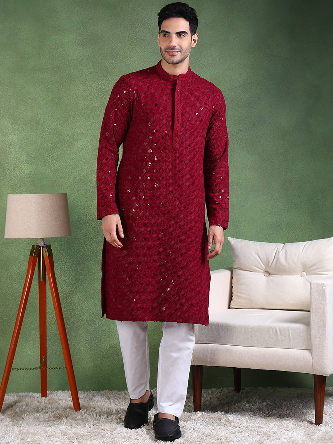    			Ethnic Bay Purple Viscose Men's Regular Kurta ( Pack of 1 )