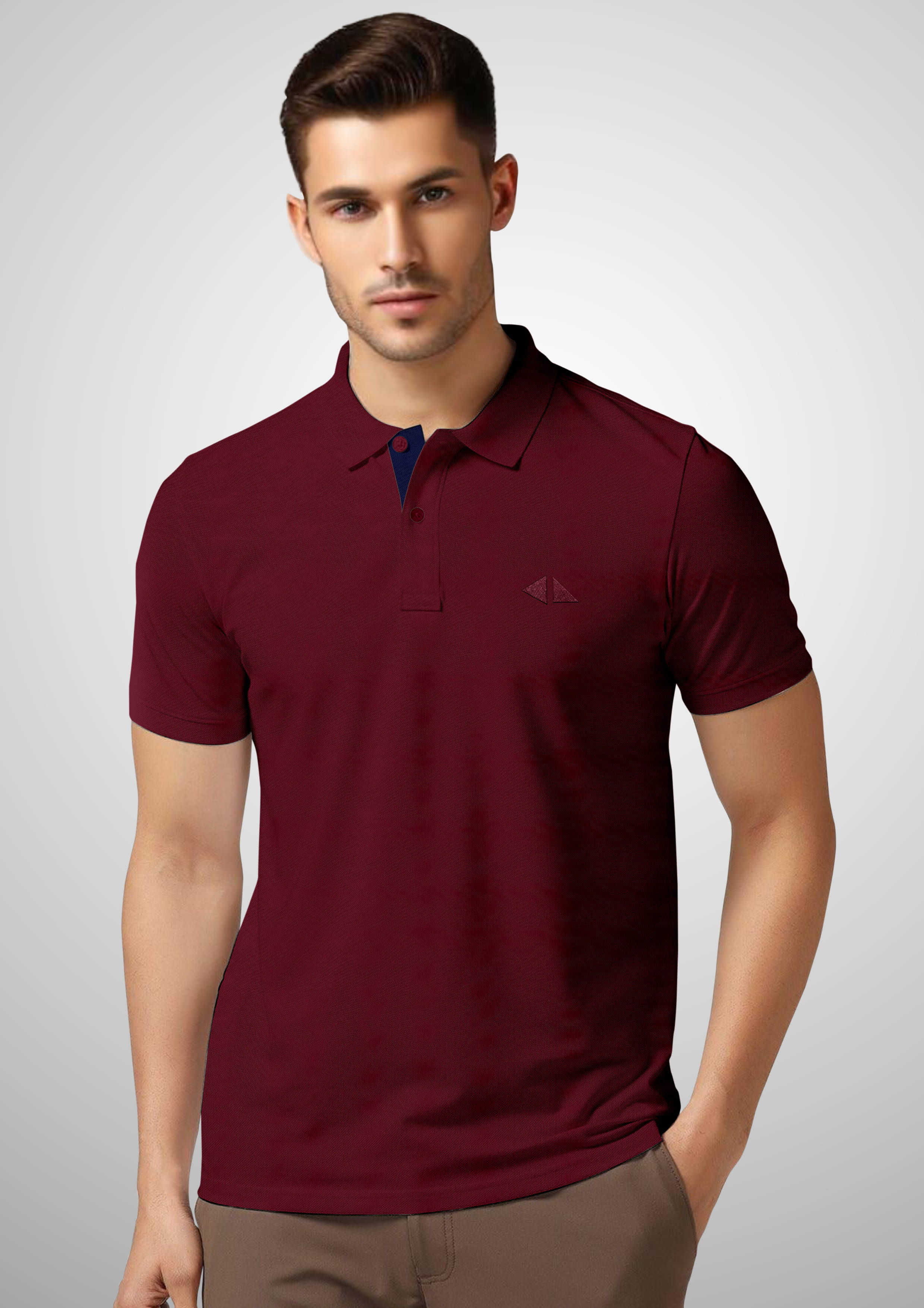     			FTX Pack of 1 Polyester Regular Fit Solid Half Sleeves Men's Polo T Shirt ( Maroon )
