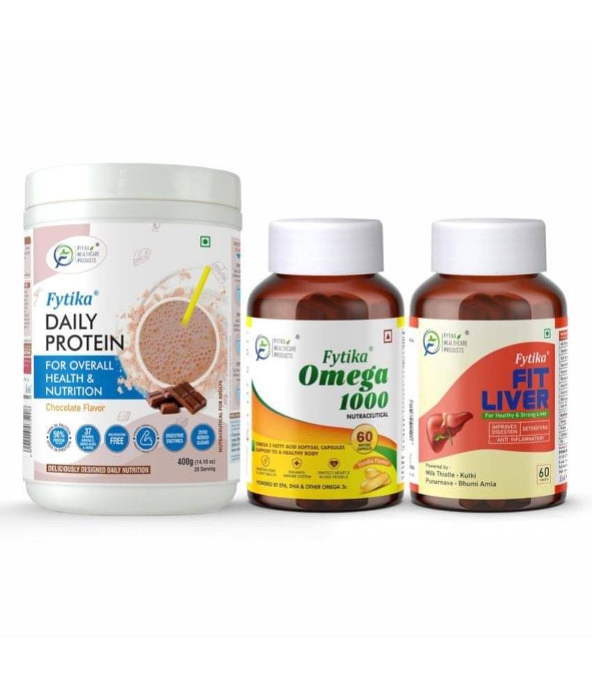 FYTIKA Protein+ Omega1000+ Fit Liver 3 gm Pack of 3 FYTIKA Protein+ Omega1000+ Fit Liver 3 gm Pack of 3
