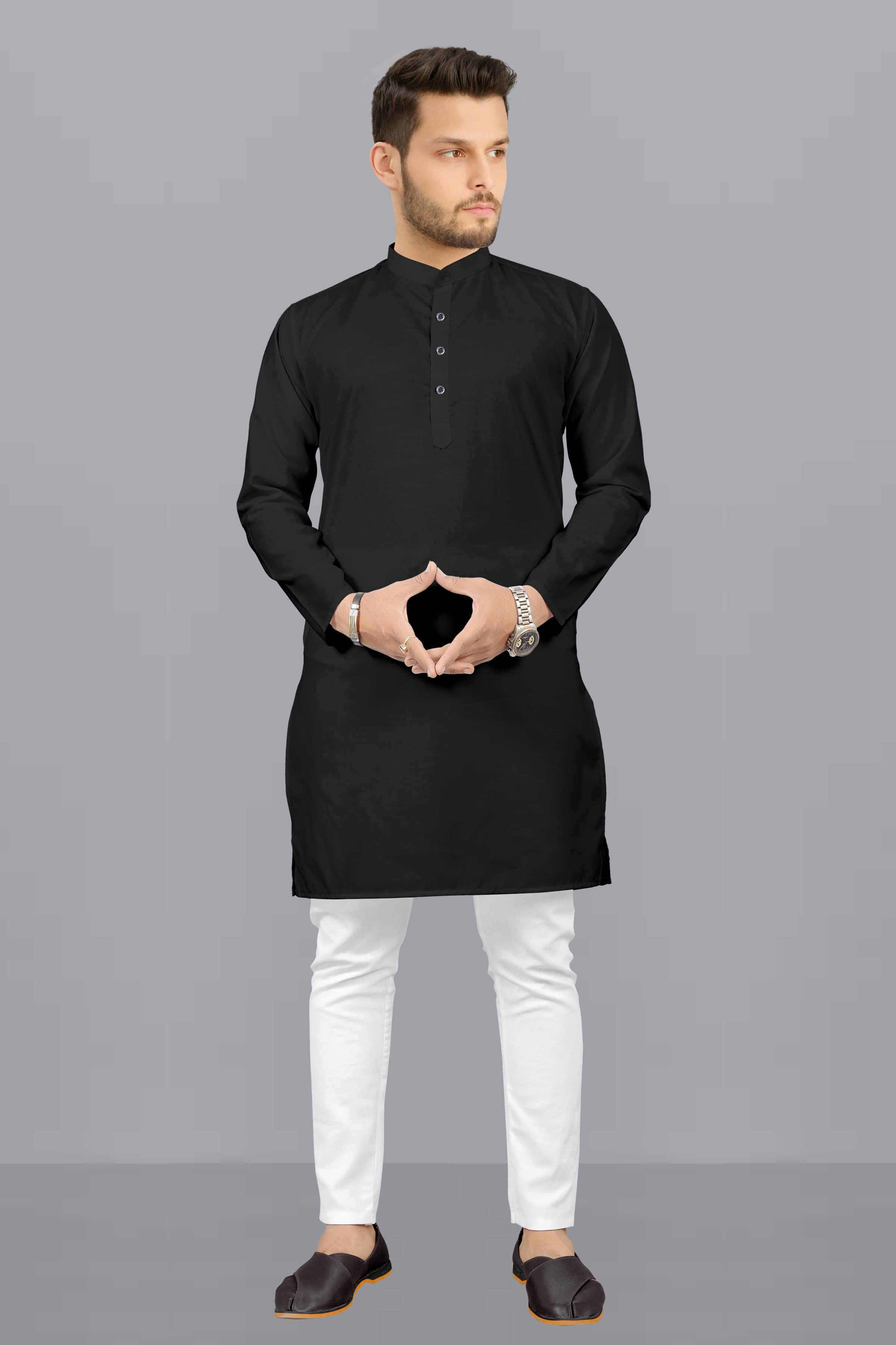 Fashionfricks Maroon Cotton Blend Regular Fit Men's Kurta Pyjama Set ( Pack of 1 ) - Kurtas & Kurta Sets | Buy online on ZillyBuy