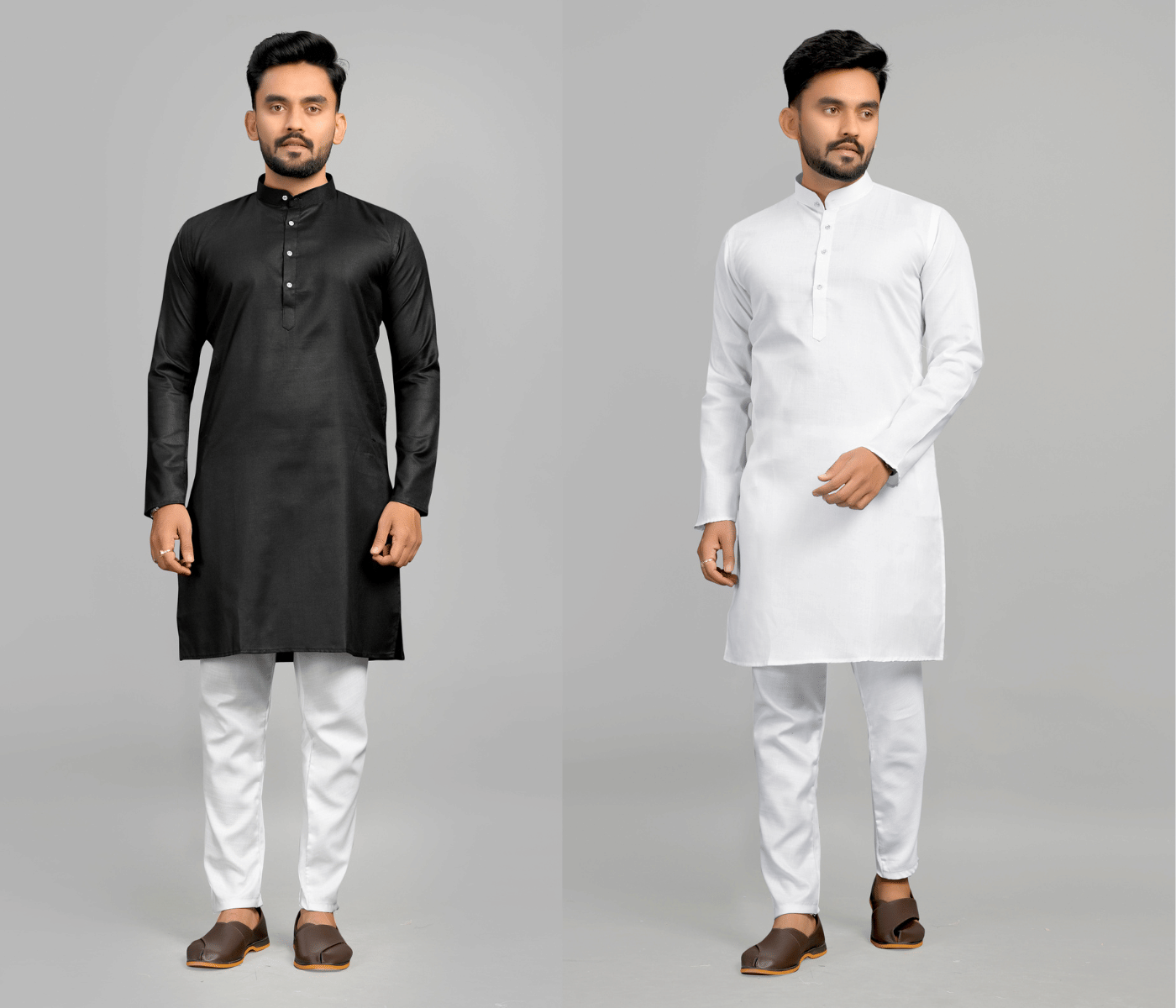 Fashionfricks Muticolor Cotton Blend Men's Regular Kurta ( Pack of 2 ) - Kurtas & Kurta Sets | Buy online on ZillyBuy