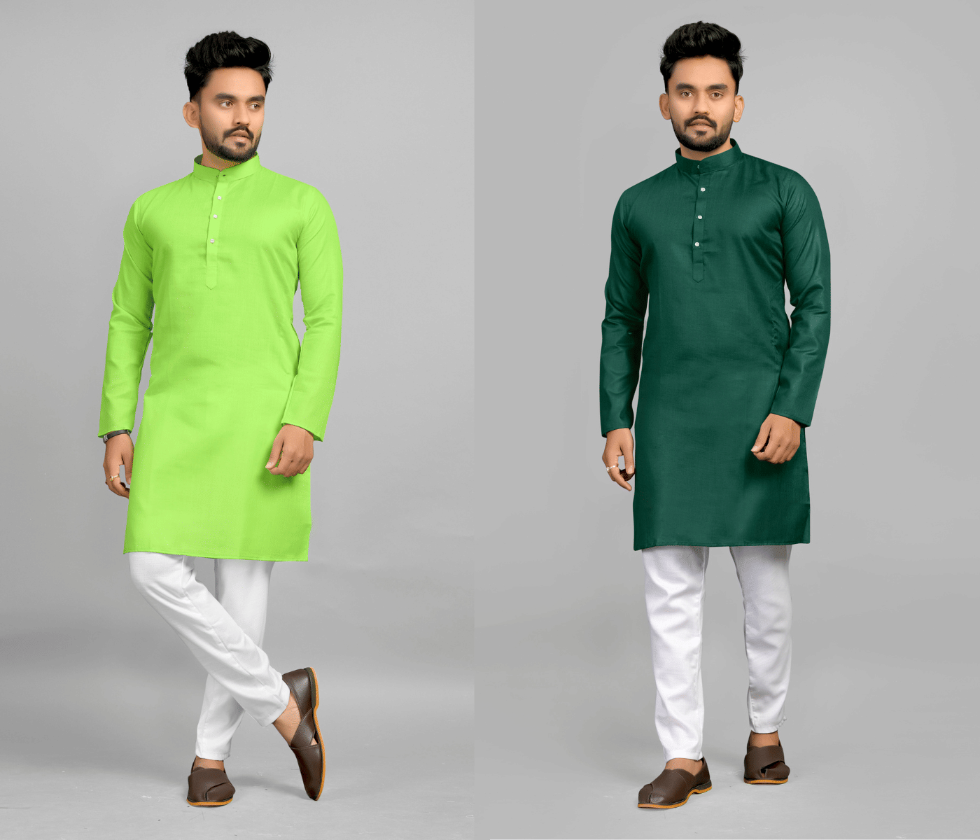 Fashionfricks Muticolor Cotton Blend Men's Regular Kurta ( Pack of 2 ) - Kurtas & Kurta Sets | Buy online on ZillyBuy