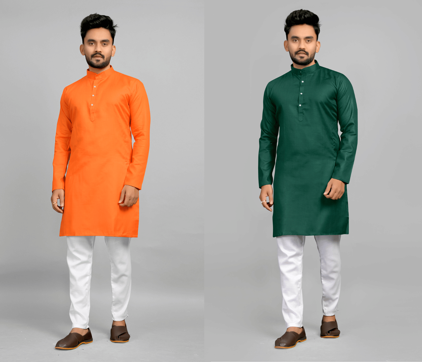Fashionfricks Muticolor Cotton Blend Men's Regular Kurta ( Pack of 2 ) - Kurtas & Kurta Sets | Buy online on ZillyBuy
