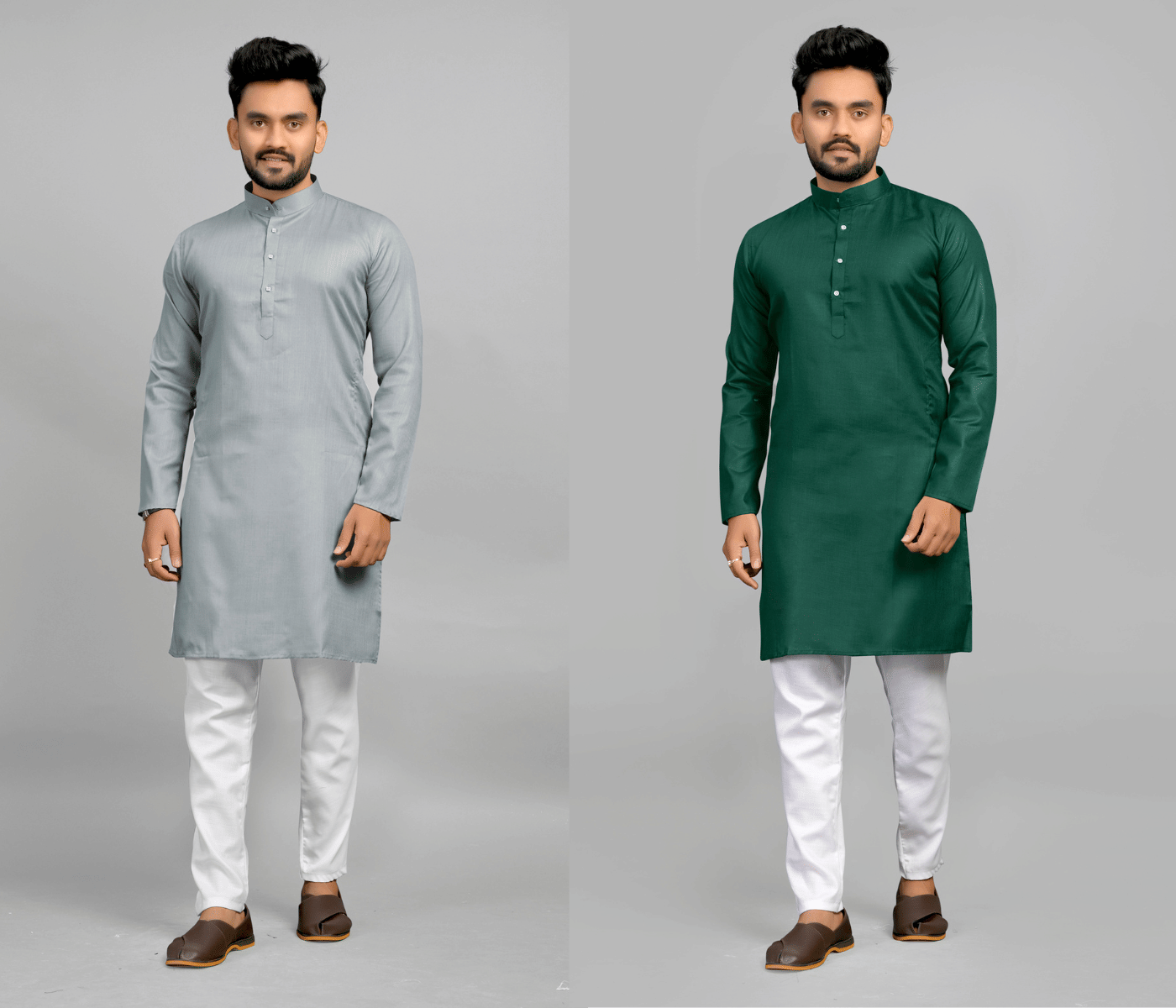 Fashionfricks Cotton Blend Plain Regular Kurta For Men ( Muticolor ) - Kurtas & Kurta Sets | Buy online on ZillyBuy