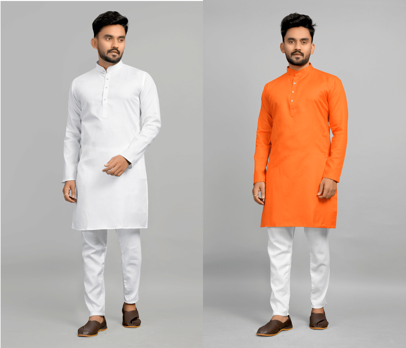 Fashionfricks Muticolor Cotton Blend Men's Regular Kurta ( Pack of 2 ) - Kurtas & Kurta Sets | Buy online on ZillyBuy