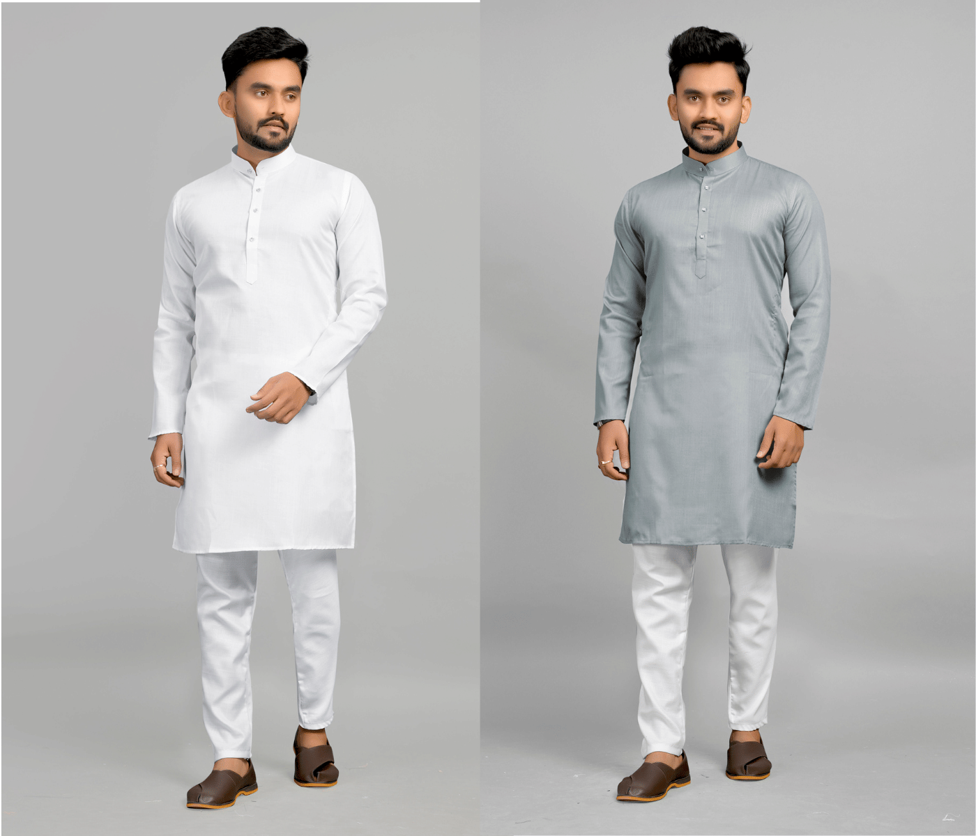 Fashionfricks Cotton Blend Plain Regular Kurta For Men ( Muticolor ) - Kurtas & Kurta Sets | Buy online on ZillyBuy