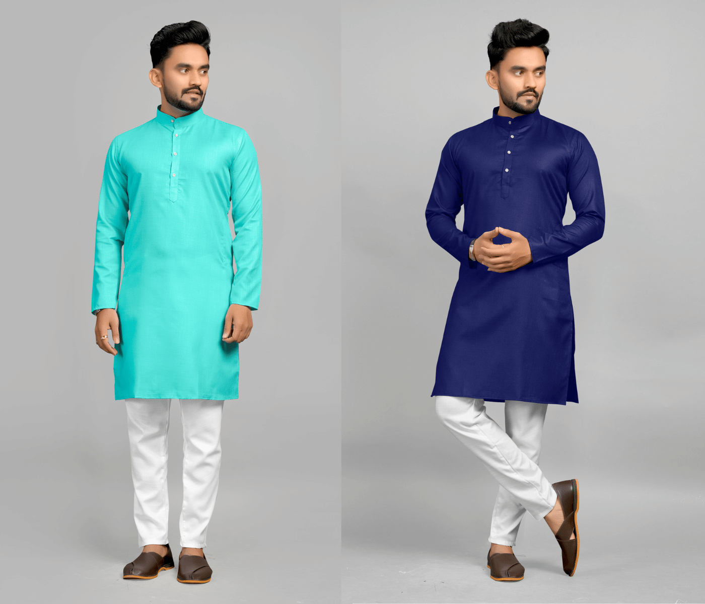 Fashionfricks Muticolor Cotton Blend Men's Regular Kurta ( Pack of 2 ) - Kurtas & Kurta Sets | Buy online on ZillyBuy