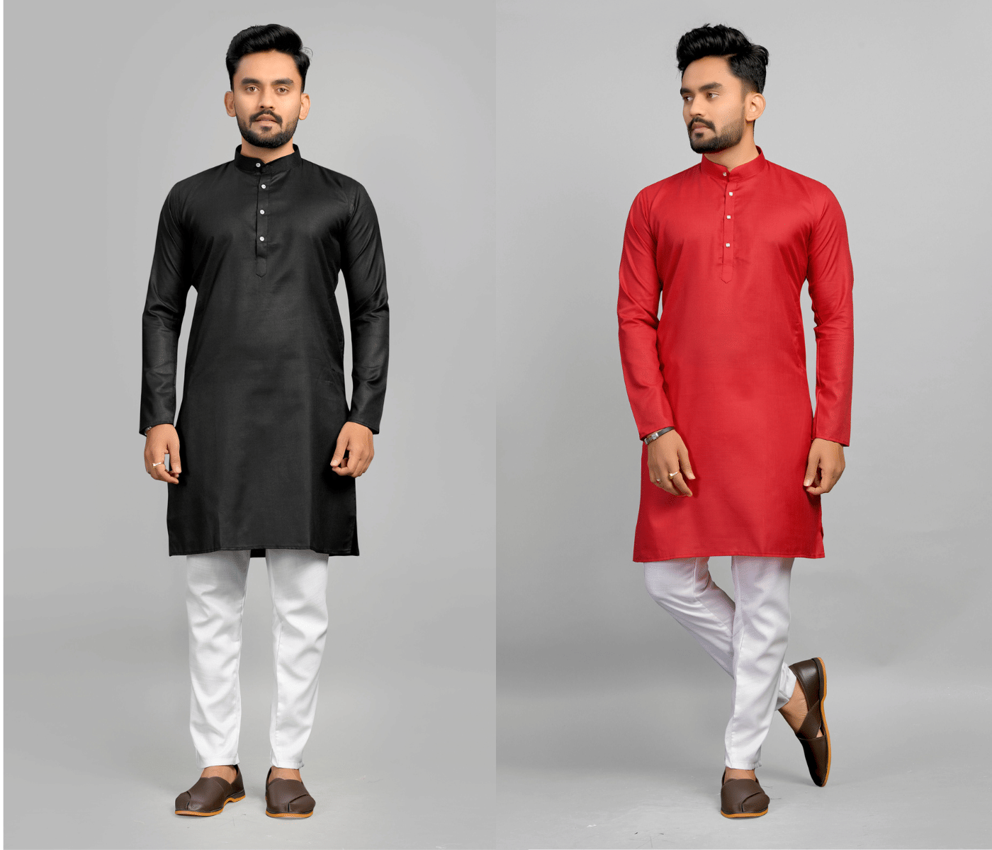 Fashionfricks Muticolor Cotton Blend Men's Regular Kurta ( Pack of 2 ) - Kurtas & Kurta Sets | Buy online on ZillyBuy