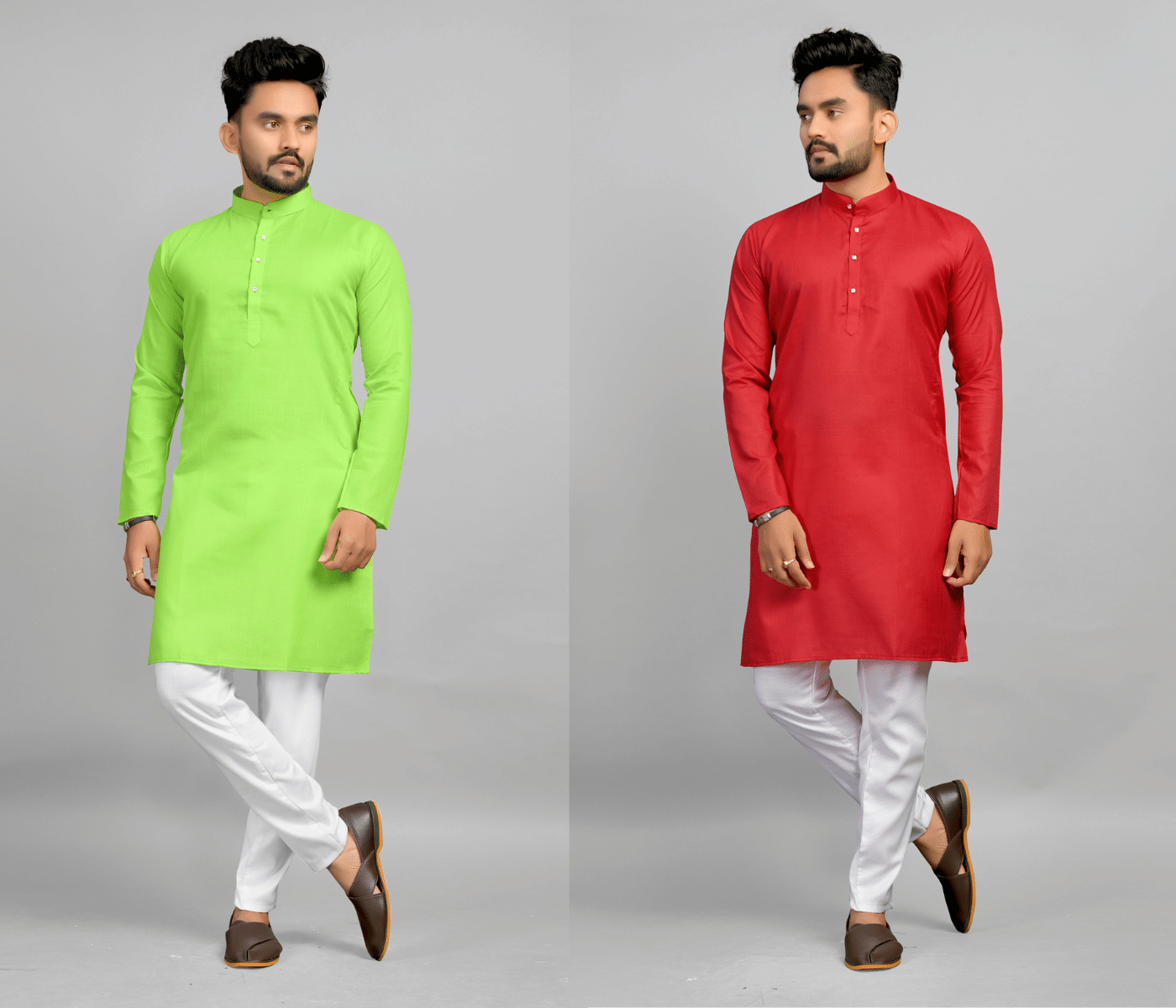 Fashionfricks Muticolor Cotton Blend Men's Regular Kurta ( Pack of 2 ) - Kurtas & Kurta Sets | Buy online on ZillyBuy