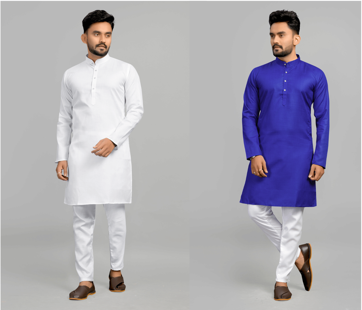 Fashionfricks Muticolor Cotton Blend Men's Regular Kurta ( Pack of 2 ) - Kurtas & Kurta Sets | Buy online on ZillyBuy