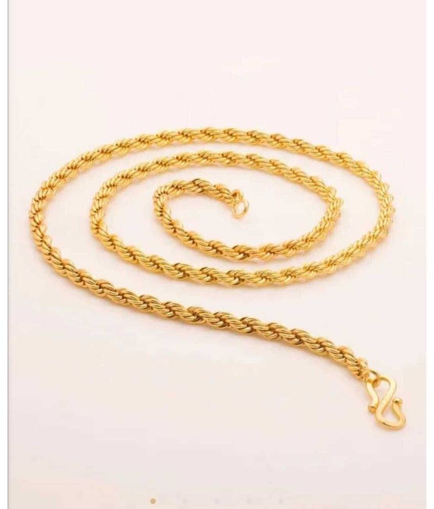     			Green Spritual Gold Plated Chain ( Set of 1 )
