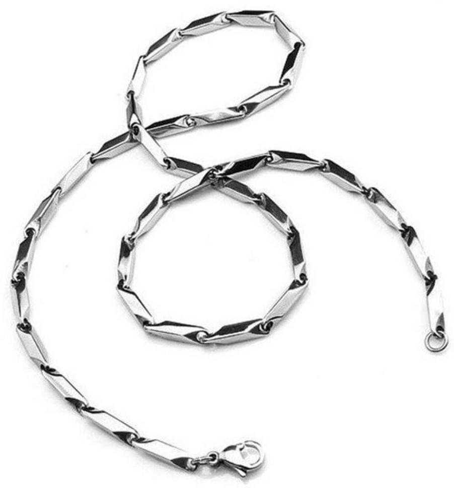 Green Spritual Rhodium Plated Chain ( Set of 1 ) Green Spritual Rhodium Plated Chain ( Set of 1 )