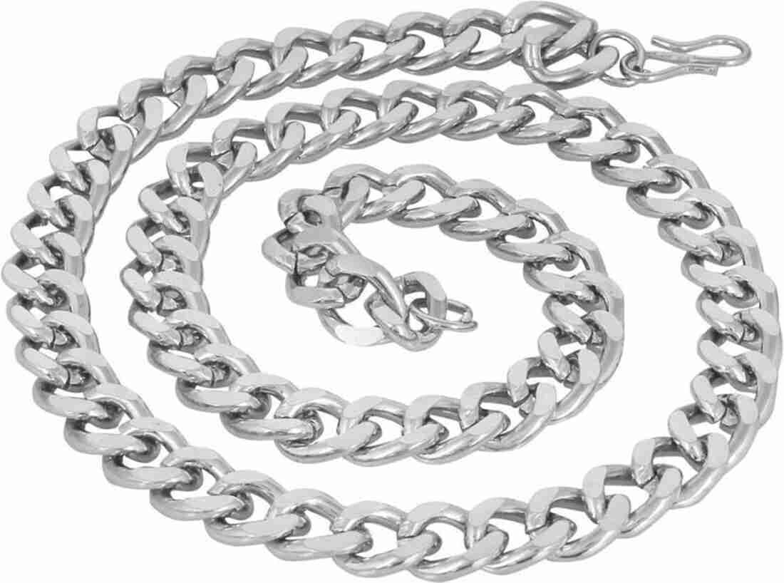 Green Spritual Rhodium Plated Chain ( Set of 1 ) Green Spritual Rhodium Plated Chain ( Set of 1 )