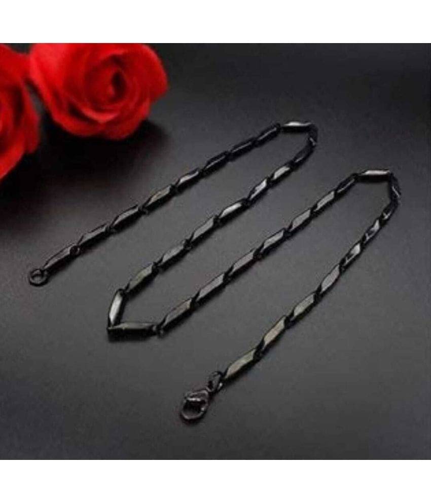 Green Spritual Rhodium Plated Chain ( Set of 1 ) Green Spritual Rhodium Plated Chain ( Set of 1 )