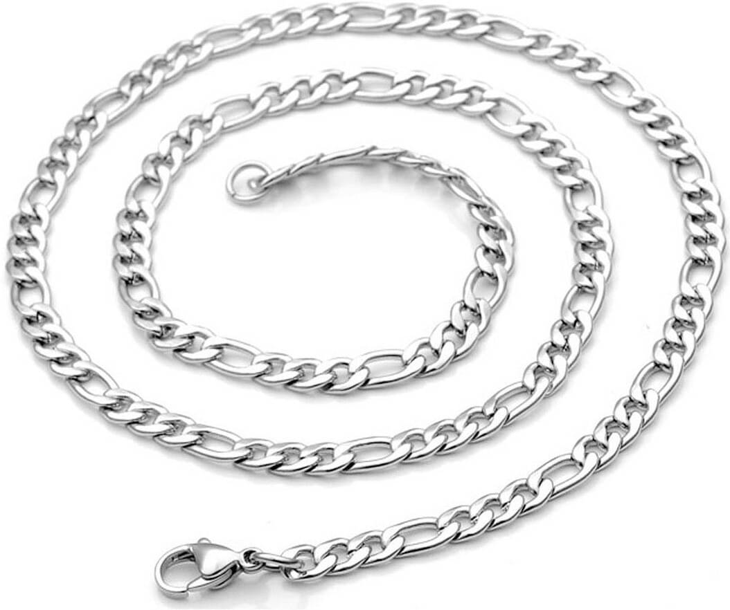 Green Spritual Rhodium Plated Chain ( Set of 1 ) Green Spritual Rhodium Plated Chain ( Set of 1 )