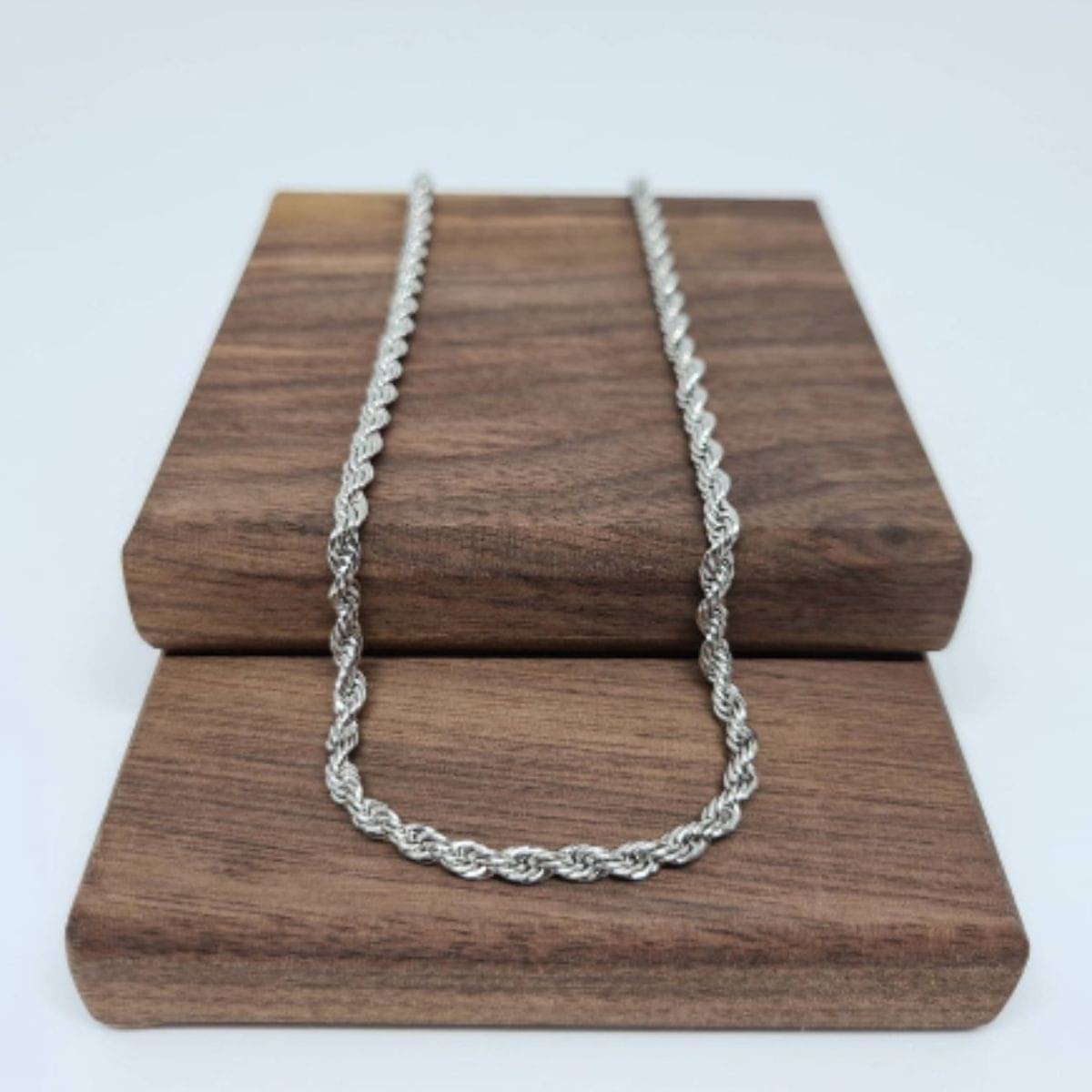 Green Spritual Rhodium Plated Chain ( Set of 1 ) Green Spritual Rhodium Plated Chain ( Set of 1 )