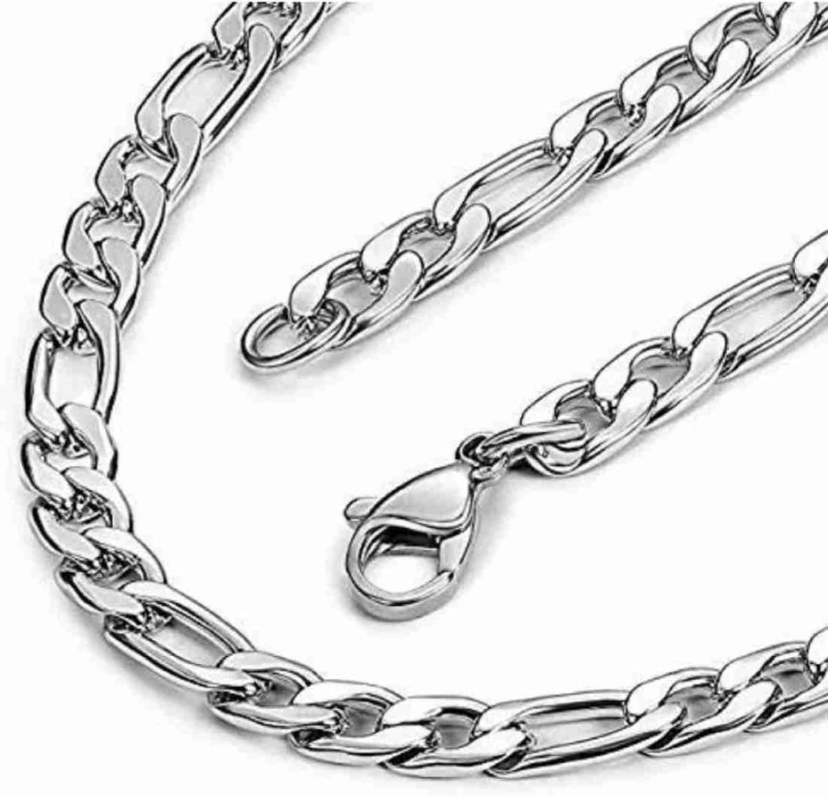     			Green Spritual Rhodium Plated Chain ( Set of 1 )