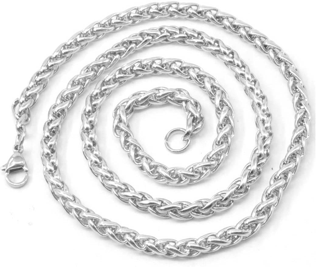     			Green Spritual Rhodium Plated Chain ( Set of 1 )