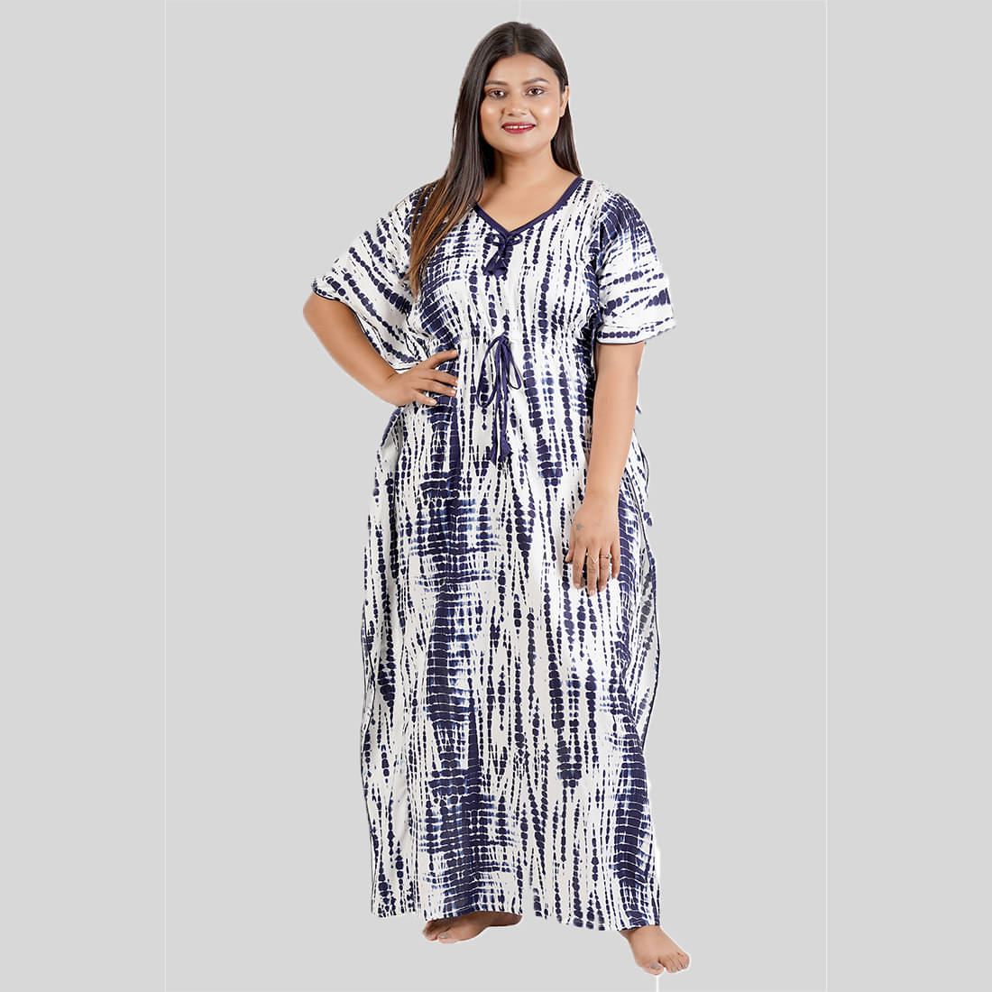     			Gutthi Blue Cotton Women's Nightwear Nighty & Night Gowns ( Pack of 1 )