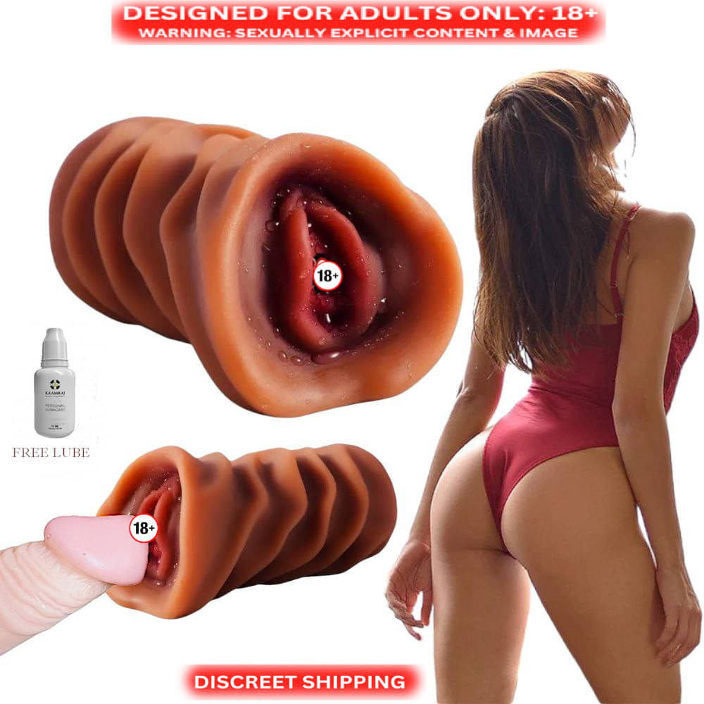     			Hand-held Chocolate Pocket Pussy Masturbaton silicon  sexy toy low price silicon pussy for men masturbating toy for men sex toys for men BY BLUE MOON