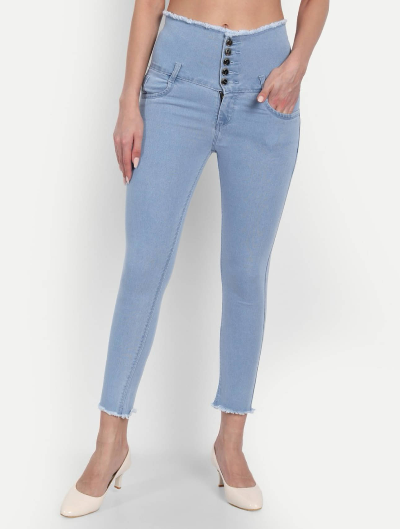     			ICONIC ME - Light Blue Denim Slim Fit Women's Jeans ( Pack of 1 )