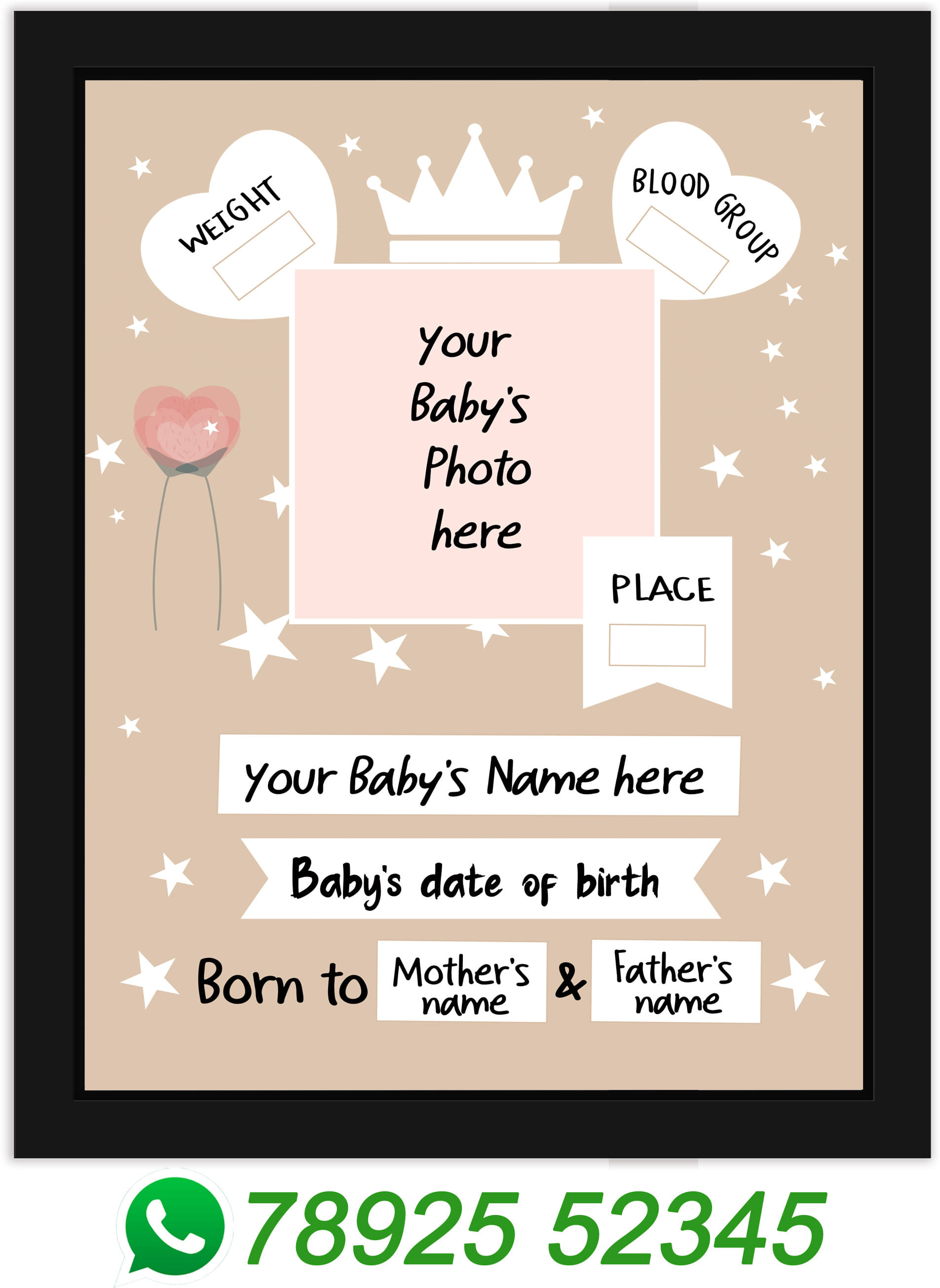     			Indianara Wood Black Photo Frame Sets - Pack of 1