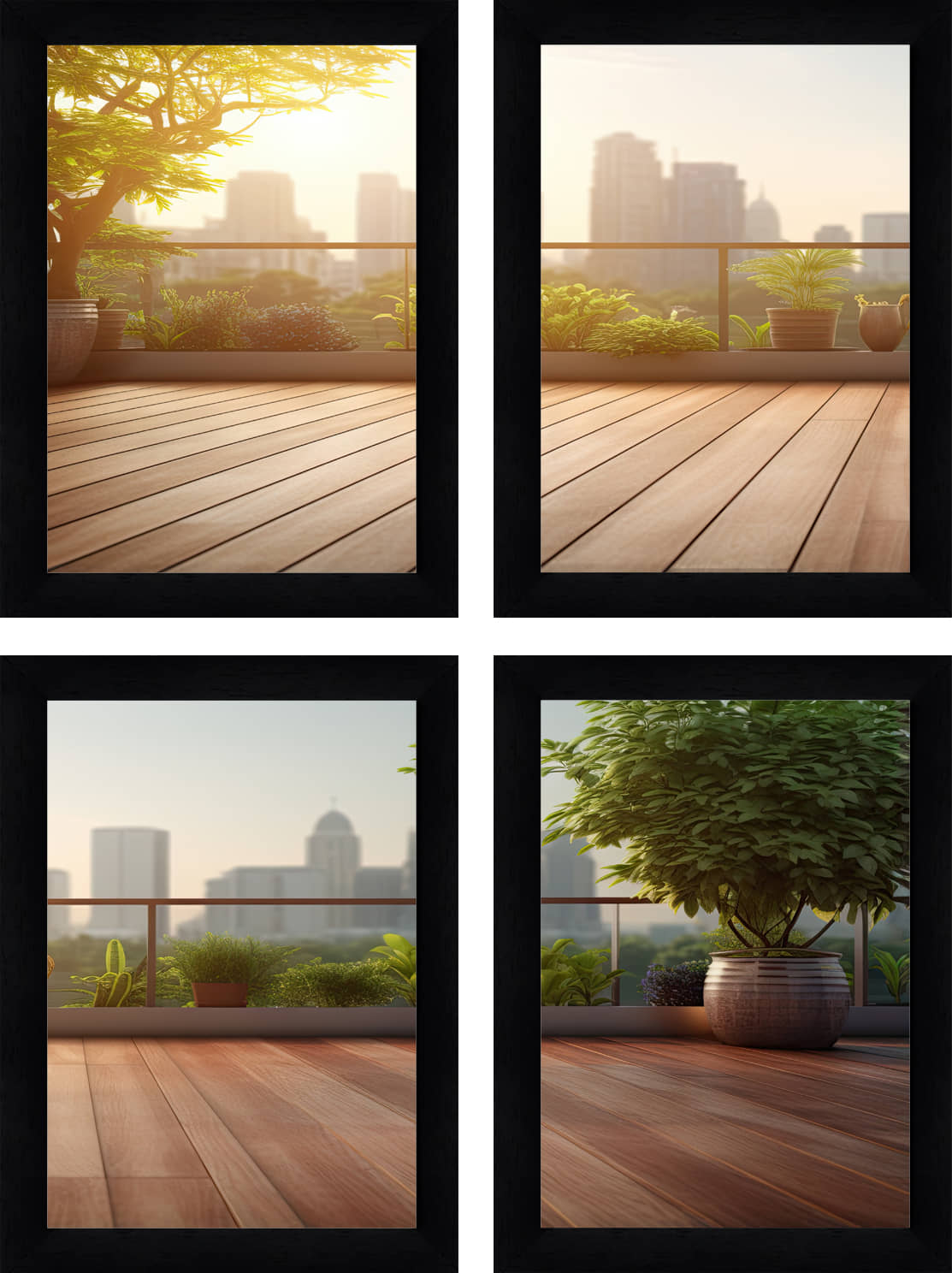 Indianara Wood Black Photo Frame Sets - Pack of 1