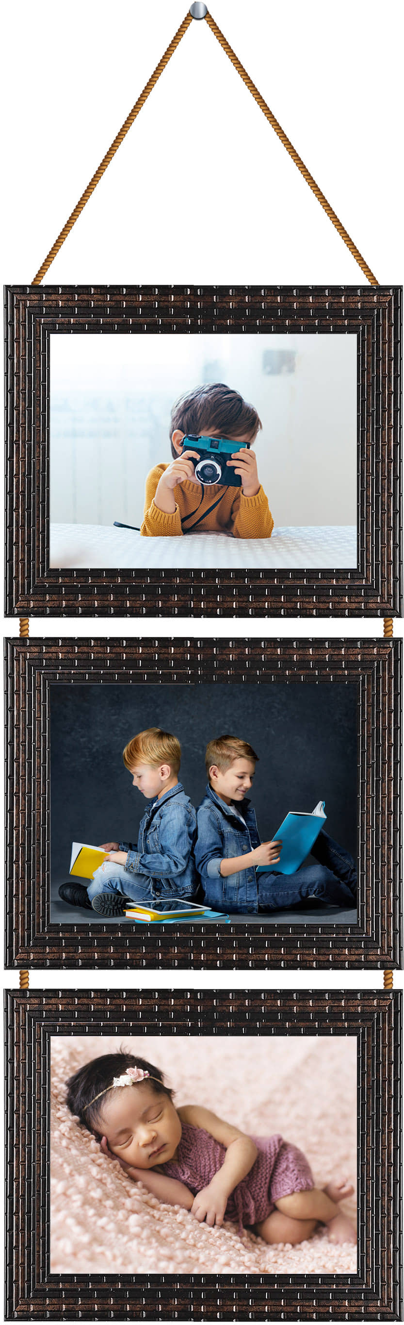 Indianara Wood Brown Photo Frame Sets - Pack of 1