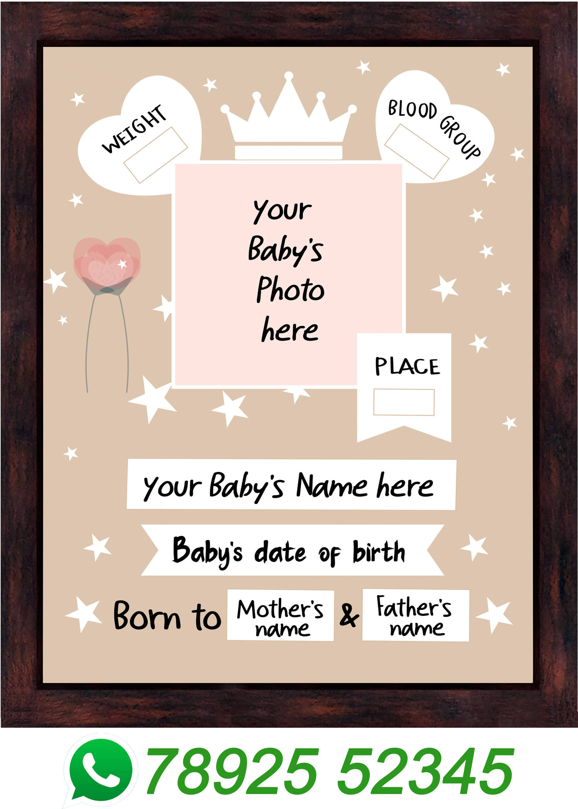 Indianara Wood Brown Photo Frame Sets - Pack of 3