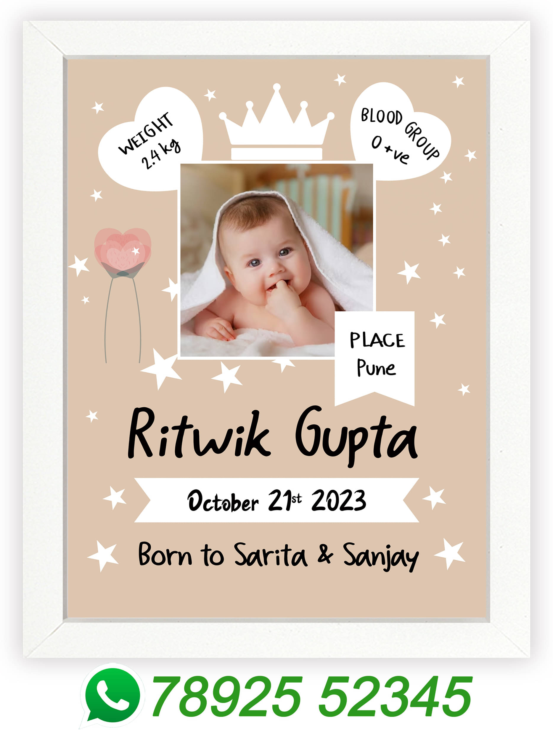     			Indianara Wood White Photo Frame Sets - Pack of 3