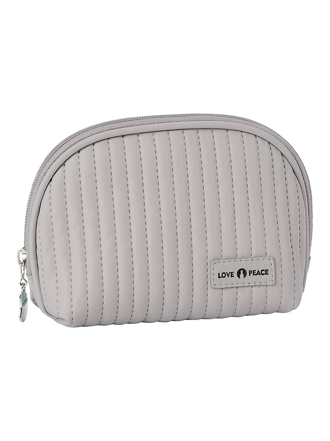 Jewellery Organiser PU Leather Zipper Portable Storage Box with Divider Container