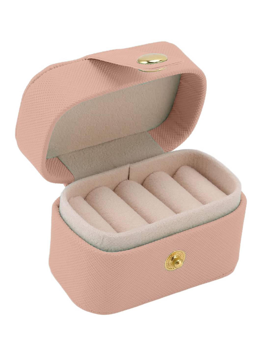     			Jewellery Organiser PU Leather Zipper Portable Storage Box with Divider Container