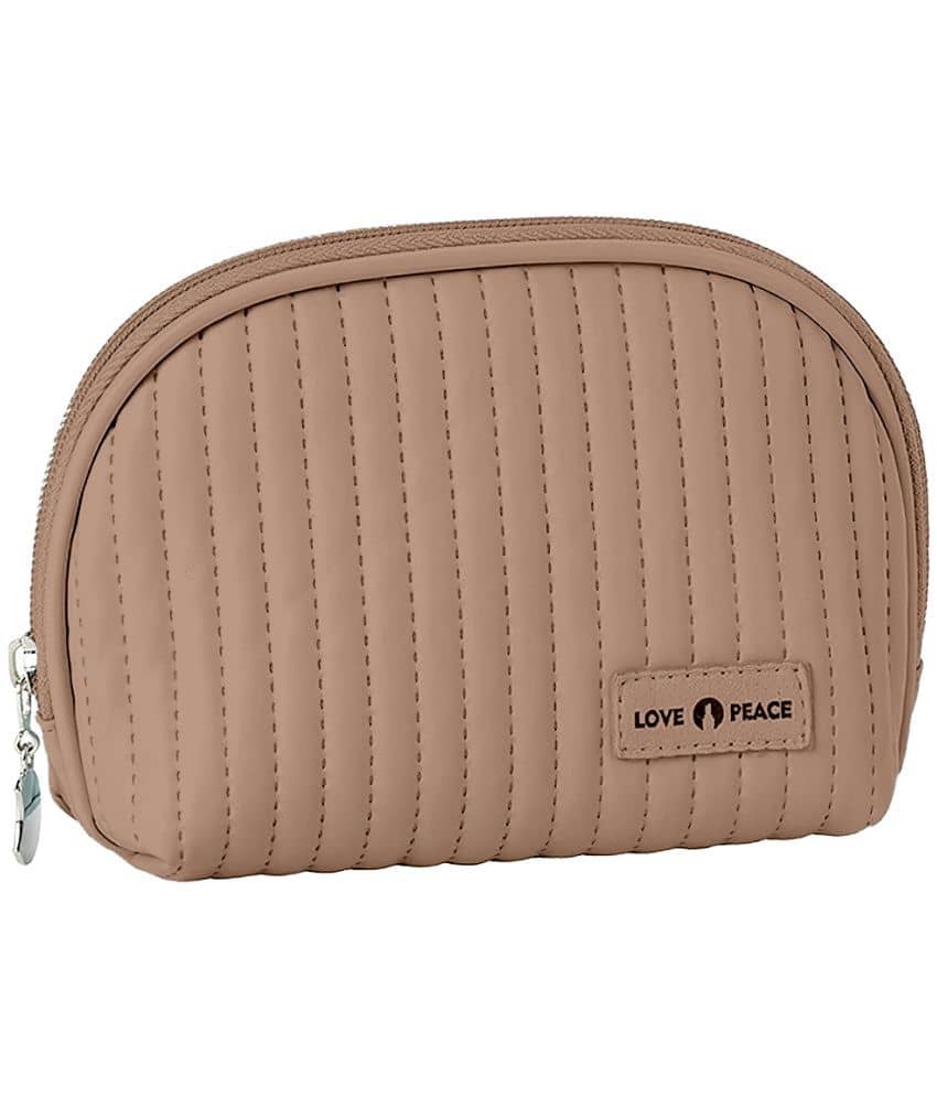 Jewellery Organiser PU Leather Zipper Portable Storage Box with Divider Container