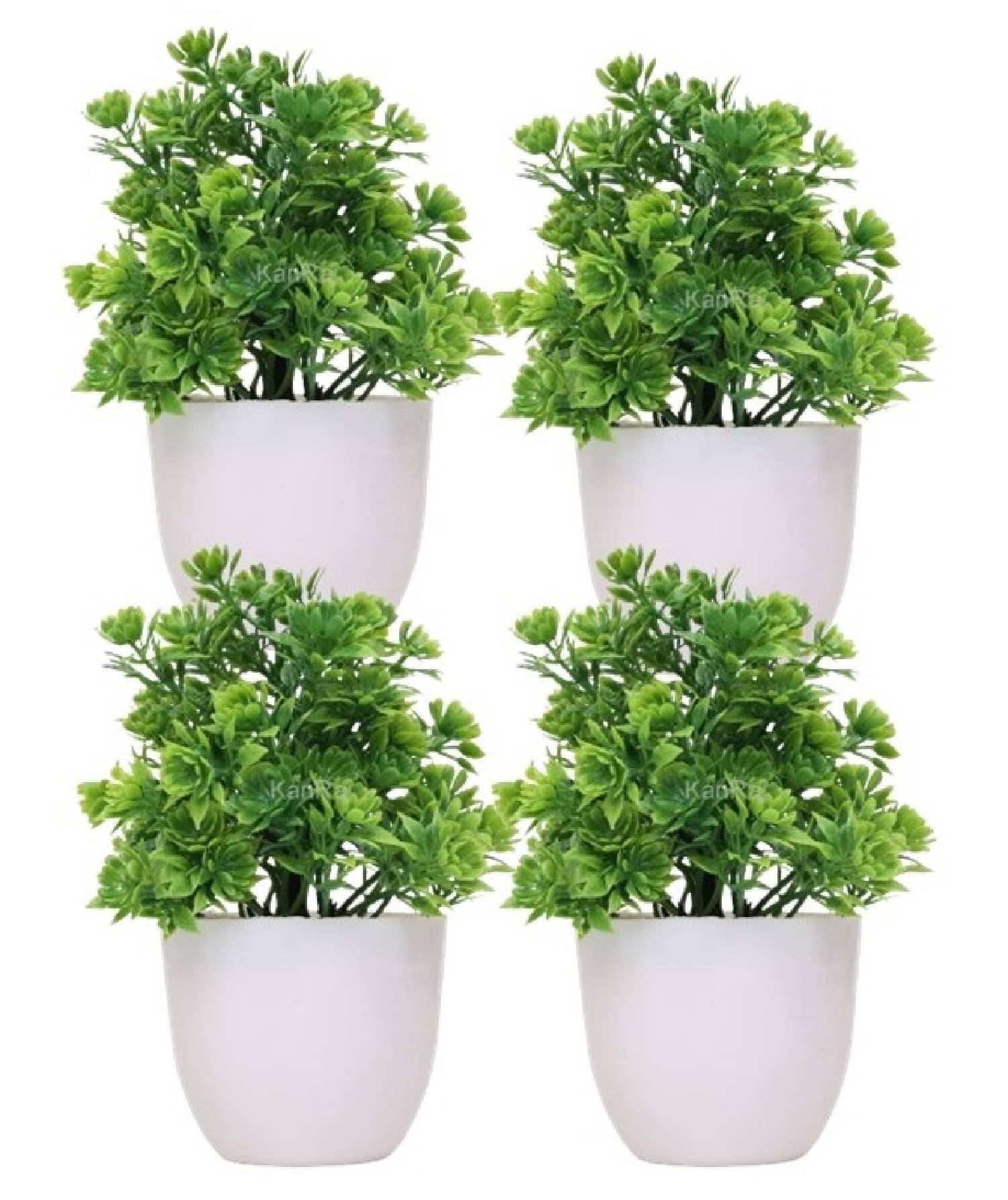     			KanRaj - Green Wild Artificial Flowers With Pot ( Pack of 4 )