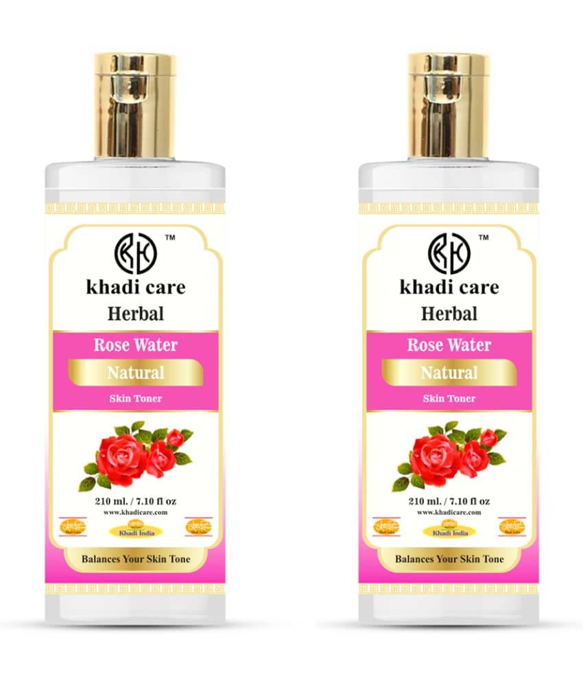 Khadi Care Herbal Rose Water Toner (210ml Each) Pack of 2