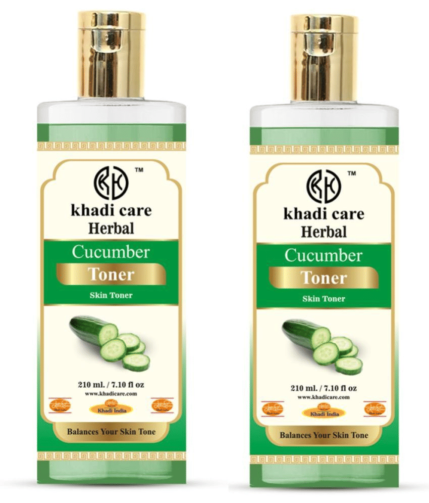Khadi Care Herbal Cucumber Water Toner (210ml Each) Pack of 2 Khadi Care Herbal Cucumber Water Toner (210ml Each) Pack of 2
