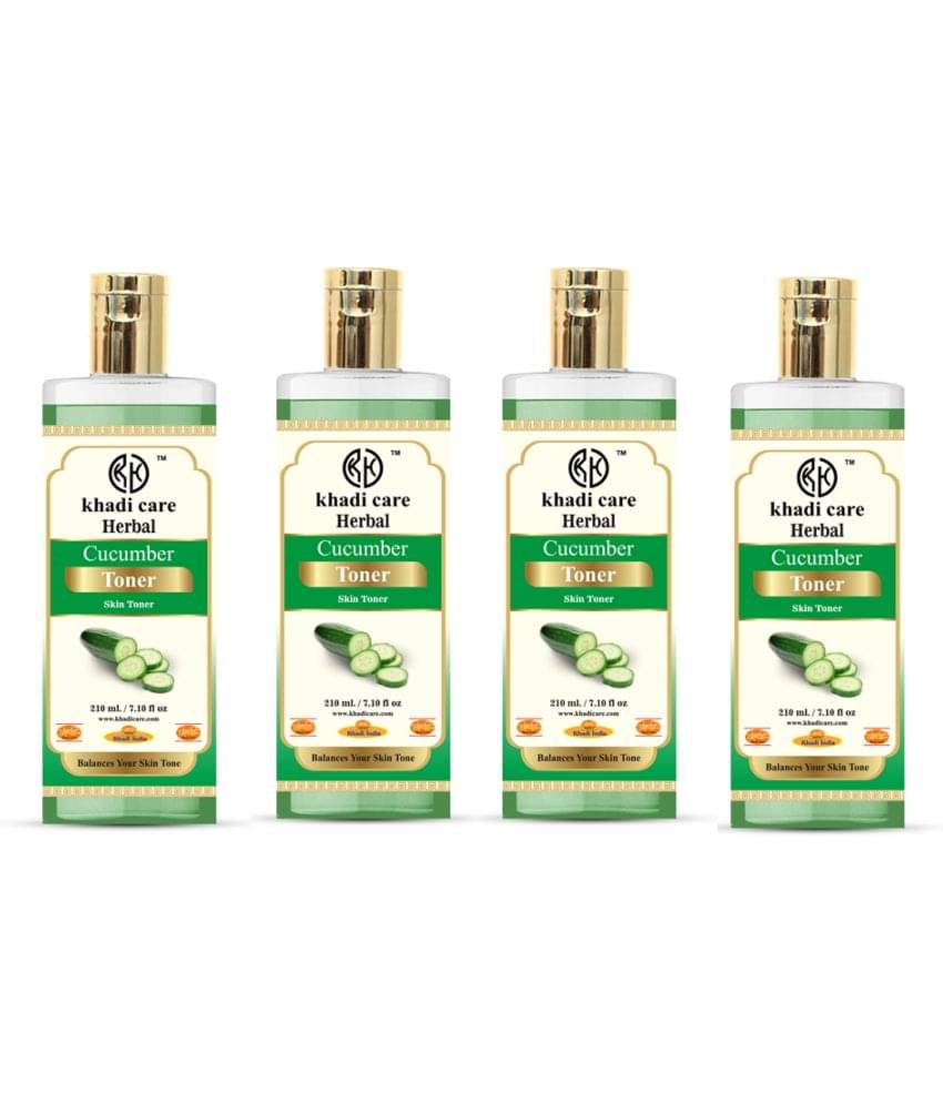 Khadi Care Herbal Cucumber Water Toner (210ml Each) Pack of 4 Khadi Care Herbal Cucumber Water Toner (210ml Each) Pack of 4