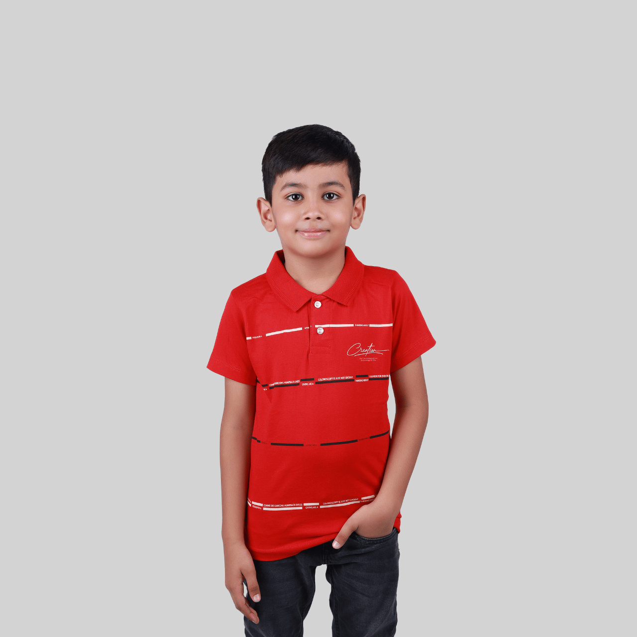     			Kidzee Kingdom Pack of 1 Boys Cotton T-Shirt ( Red )