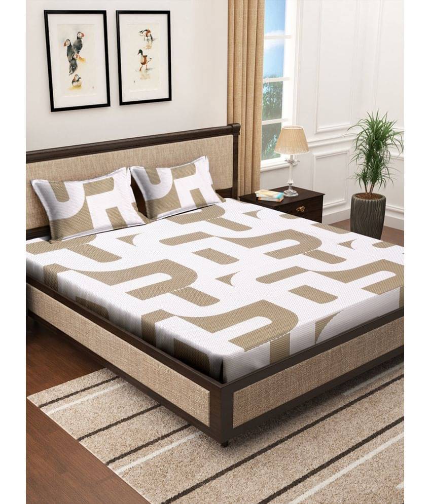     			Klotthe Poly Cotton 1 Double Bedsheet with 2 Pillow Covers ( Multicolor )