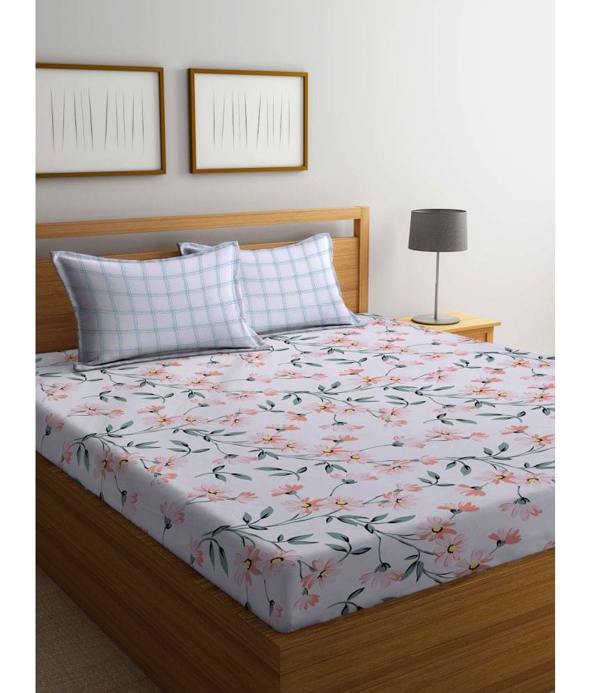 Klotthe Poly Cotton 1 Double Bedsheet with 2 Pillow Covers ( Multicolor ) Klotthe Poly Cotton 1 Double Bedsheet with 2 Pillow Covers ( Multicolor )