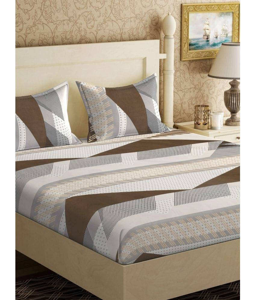 Klotthe Poly Cotton 1 Double Bedsheet with 2 Pillow Covers ( Multicolor )     			Klotthe Poly Cotton 1 Double Bedsheet with 2 Pillow Covers ( Multicolor )