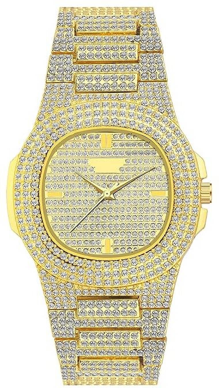 Om Collection Gold Metal Analog Womens Watch