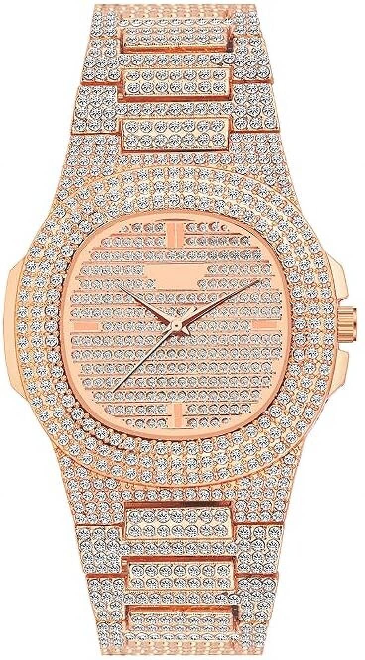 Om Collection Gold Metal Analog Womens Watch
