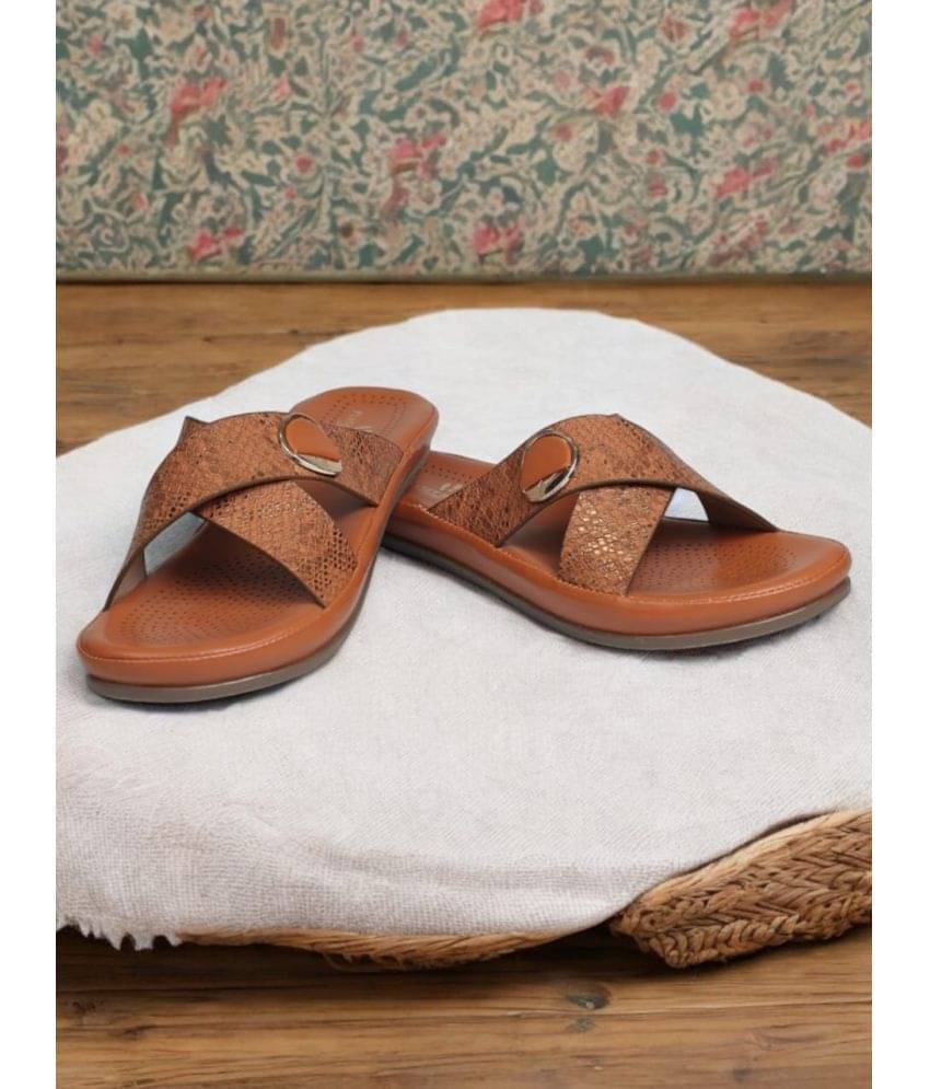     			PLANET WALK Brown Women's Flats