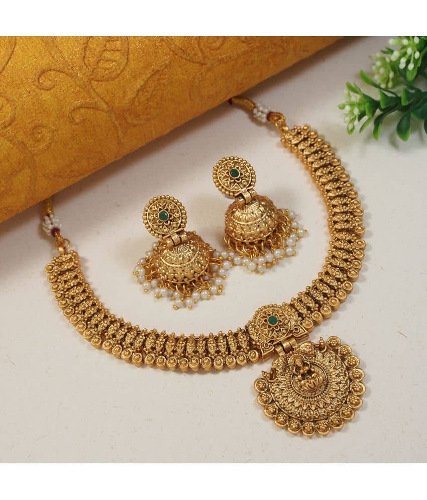 Padmavati Bangles Red Alloy Necklace Set ( Pack of 1 )