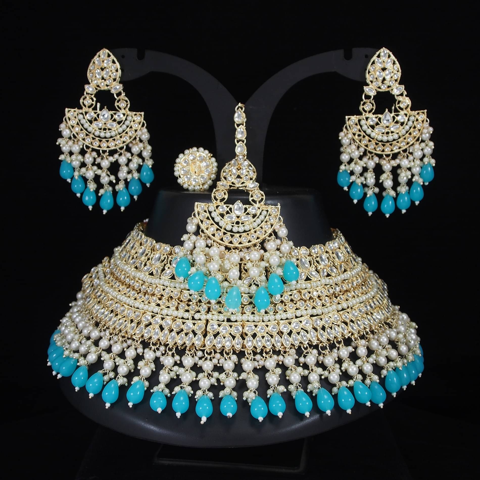 Padmavati Bangles Light Blue Alloy Necklace Set ( Pack of 1 ) Padmavati Bangles Light Blue Alloy Necklace Set ( Pack of 1 )